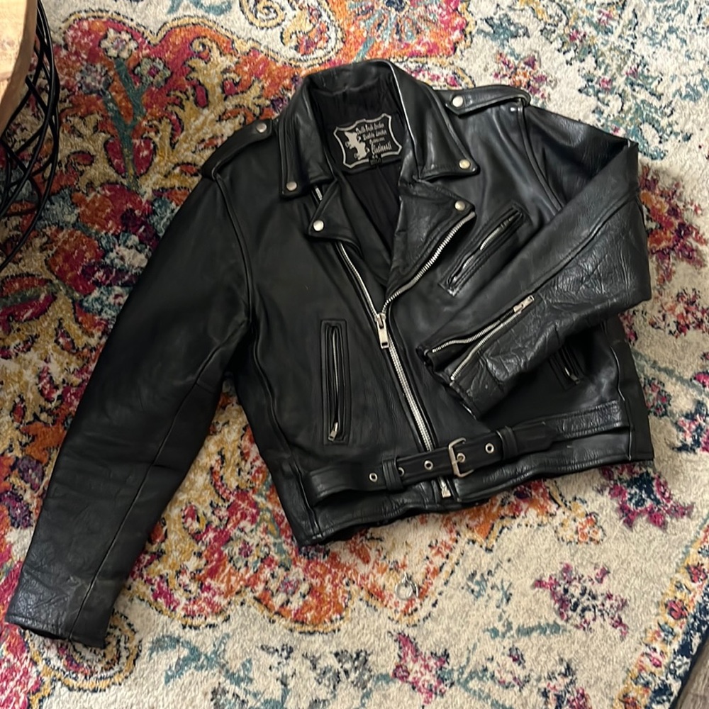 Vintage Double Eagle Leather outerwear Cincinnati motorcycle leather jacket